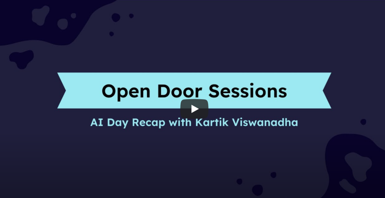 Open Door Sessions | Salesforce’s AI Day, A Recap with Kartik Viswandha