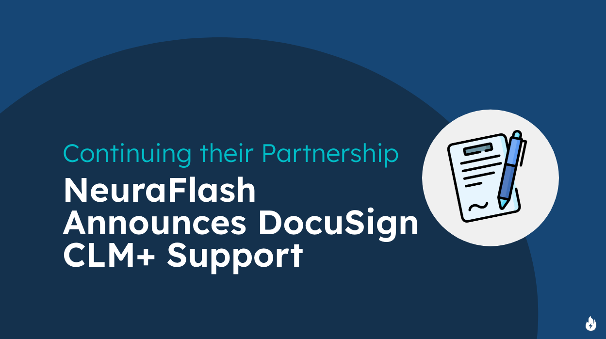 Continuing their Partnership, NeuraFlash Announces DocuSign CLM+ Support