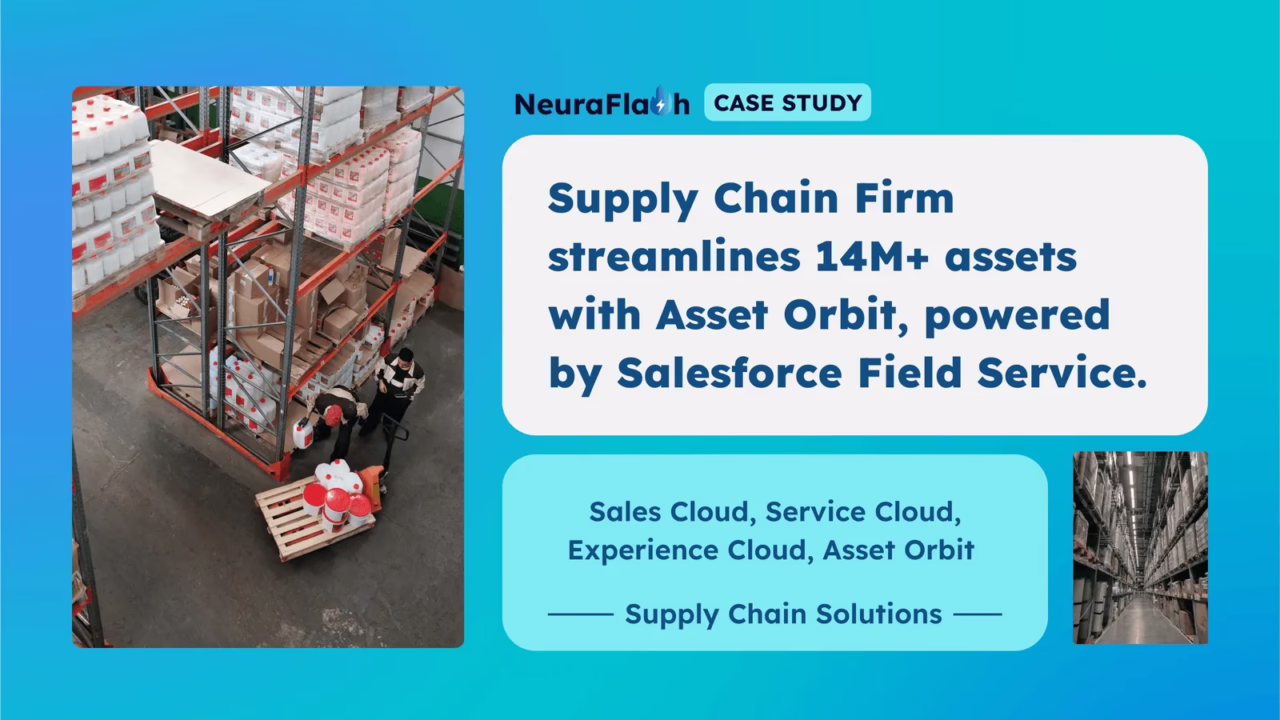 Supply Chain Firm streamlines 14M+ assets with Asset Orbit, powered by Salesforce Field Service.